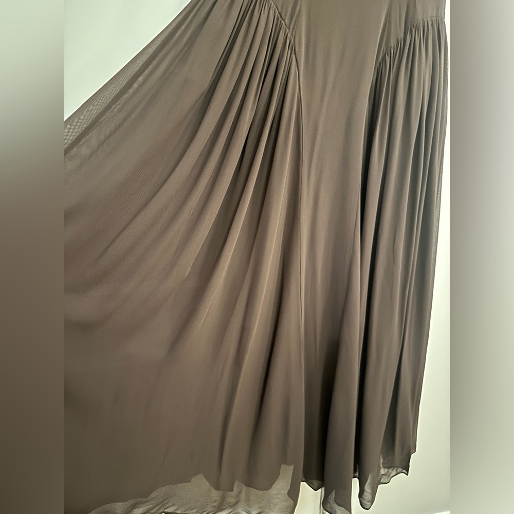 NEW Reformation Maven Midi Dress Full Skirt in Mole Brown | size 6 - Picture 12 of 13